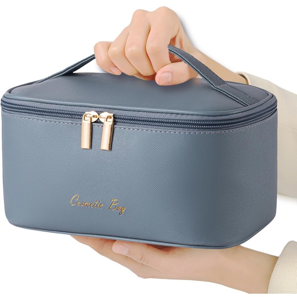 Portable Makeup Bag Cosmetic Bag- Medium Pouch Case Purse Make Up Orga
